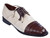  Los Altos Men's Ivory Brown Crocodile Shoes Cap Toe ZV093767 