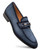  Mezlan Mens Italian Suede Ornament Bit Loafer Blue Bracco 