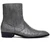 Marco Di Milano Genuine Ostrich Luxury Chelsea Ankle Boots Gray Giorgio