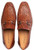  Mezlan Cognac Designer Calfskin Laser Print Bit Loafer Alcaraz 