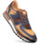  Mezlan Mens Blue Calfskin Tri Color Fashion Sneaker Latini 