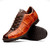 Marco Di Milano Brandy Brown Tennis Shoes Alligator/ Ostrich Saulo
