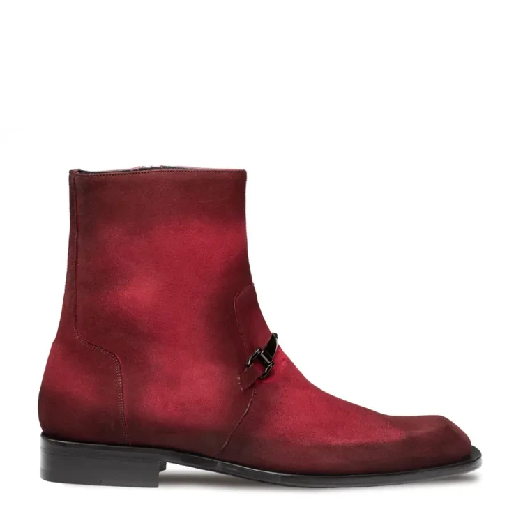  Mezlan Mens Suede Wine Ankle Fashion Boot Mystic 