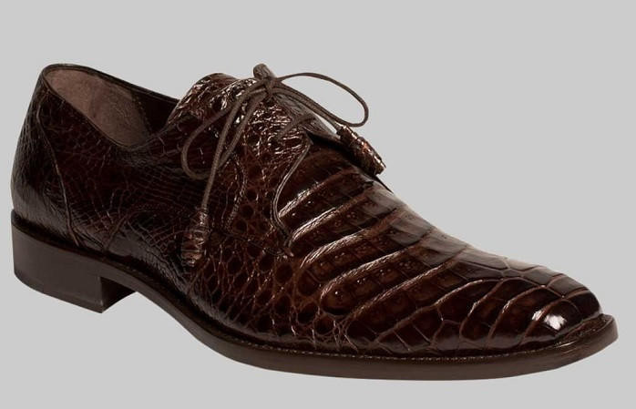 Mezlan Dark Brown Crocodile Men Shoes Anderson