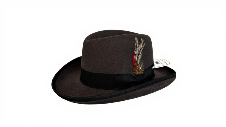  Capas Mens Gray Fedora Hat Untouchable Wool Felt Hats 