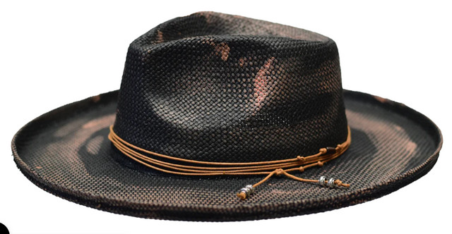 Bruno Capelo Men's Wide Brim Summer Straw Hat Black BU-611