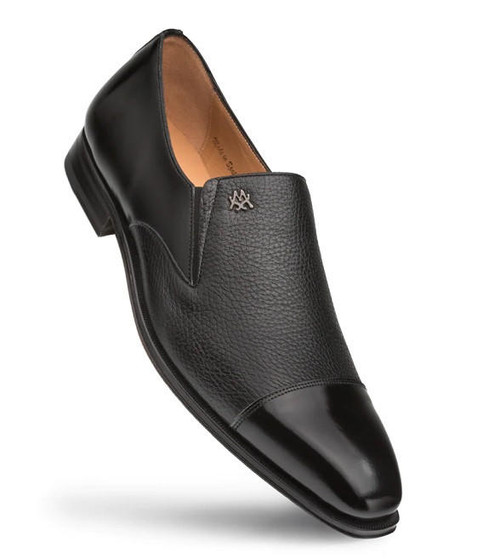 Mezlan Mens Black Deerskin Loafer Slip On Milani display picture 3