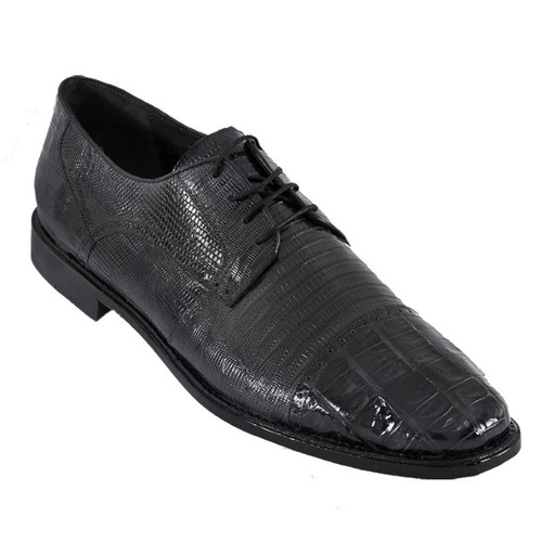 Men\'s Black Crocodile/Lizard Leather Shoes mens-black-crocodile-lizard-  main image 2