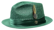  Bruno Capelo Julian Men's Woven Summer Hat Emerald Green JU-905 