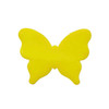 COE90 Fusible Precut Glass Butterfly - Style 2 in opaque yellow.