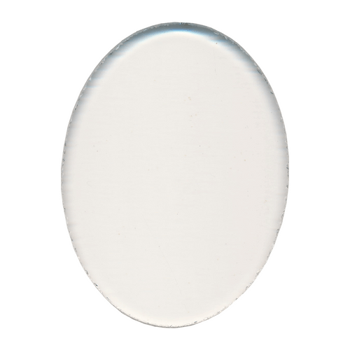 COE96 Fusible Precut Glass Oval - Icicle Clear