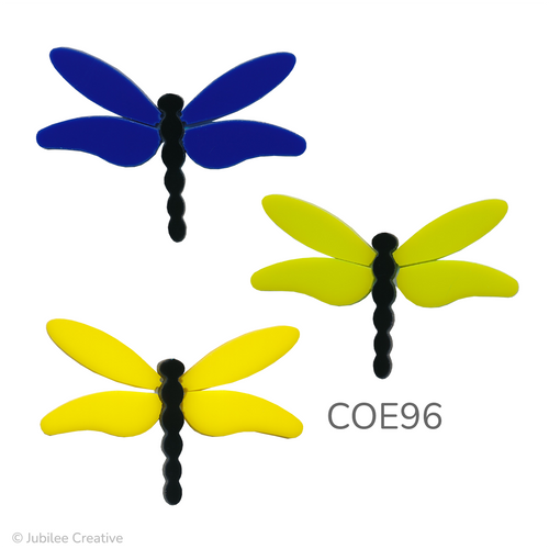 COE96 Fusible Precut Glass Small Dragonfly