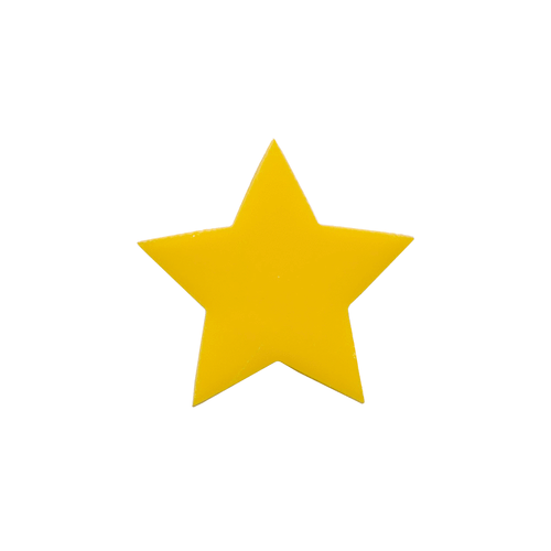 COE96 Fusible Precut Glass Star - Opaque Yellow