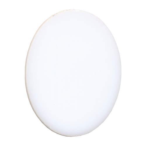 COE96 Fusible Precut Glass Oval - Opaque White