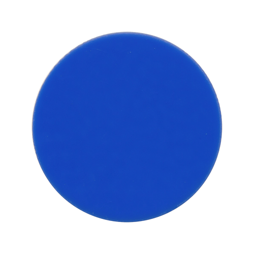 COE96 Fusible Precut Glass Circle - Opaque Medium Blue