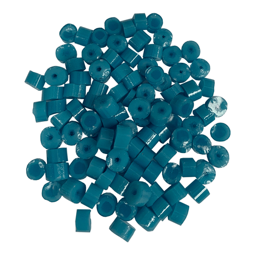 COE96 Oceanside Glass Dots - Opaque Turquoise Blue