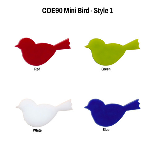 COE90 Fusible Precut Glass Mini Bird - Style 1