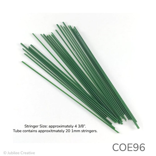 Small tube of COE96 Fusible Stringers - Opaque Dark Green