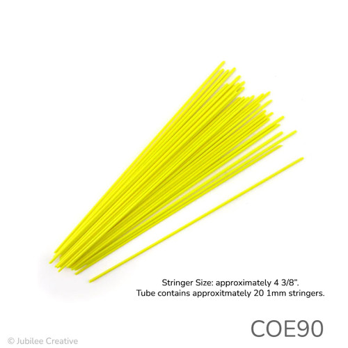 Small tube of COE90 Fusible Stringers - Opaque Sunflower Yellow