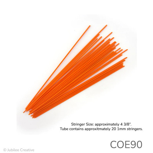 Small tube of COE90 Fusible Stringers - Opaque Orange