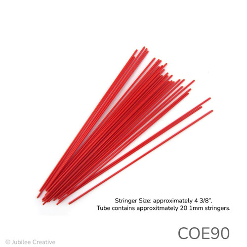 Small tube of COE90 Fusible Stringers - Opaque  Red