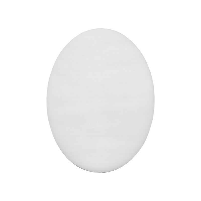 COE90 Fusible Precut Glass Oval - Opaque White