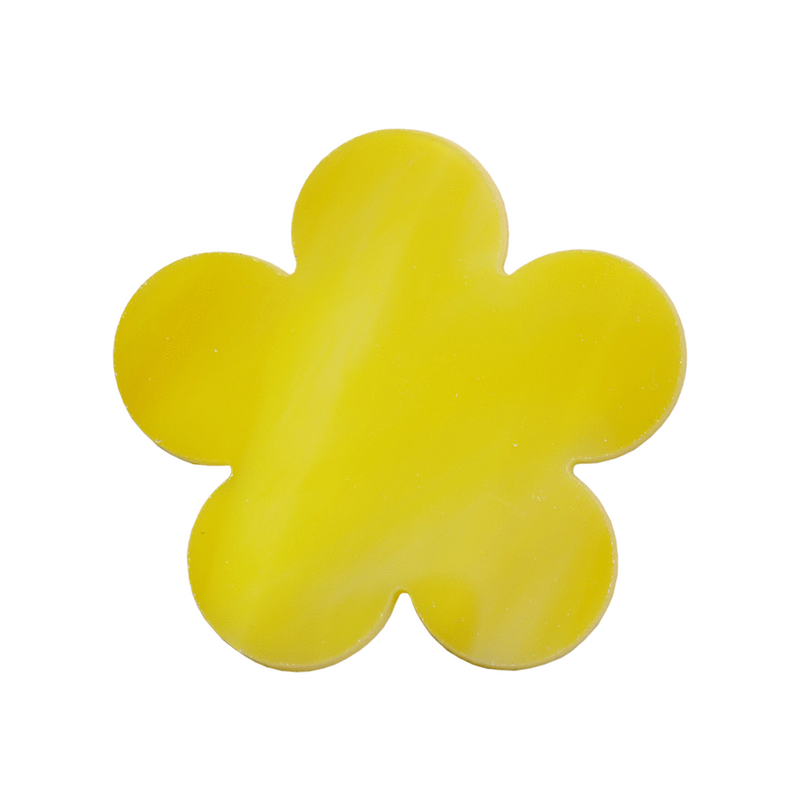 COE96 Fusible Precut Glass Stackable Flower - Yellow