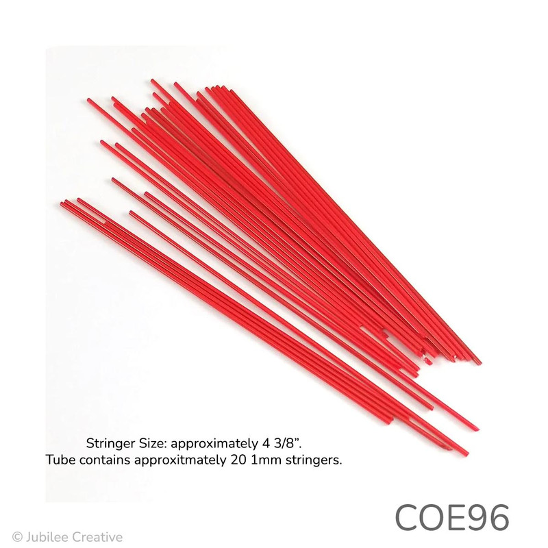 Small tube of COE96 Fusible Stringers - Opaque Red