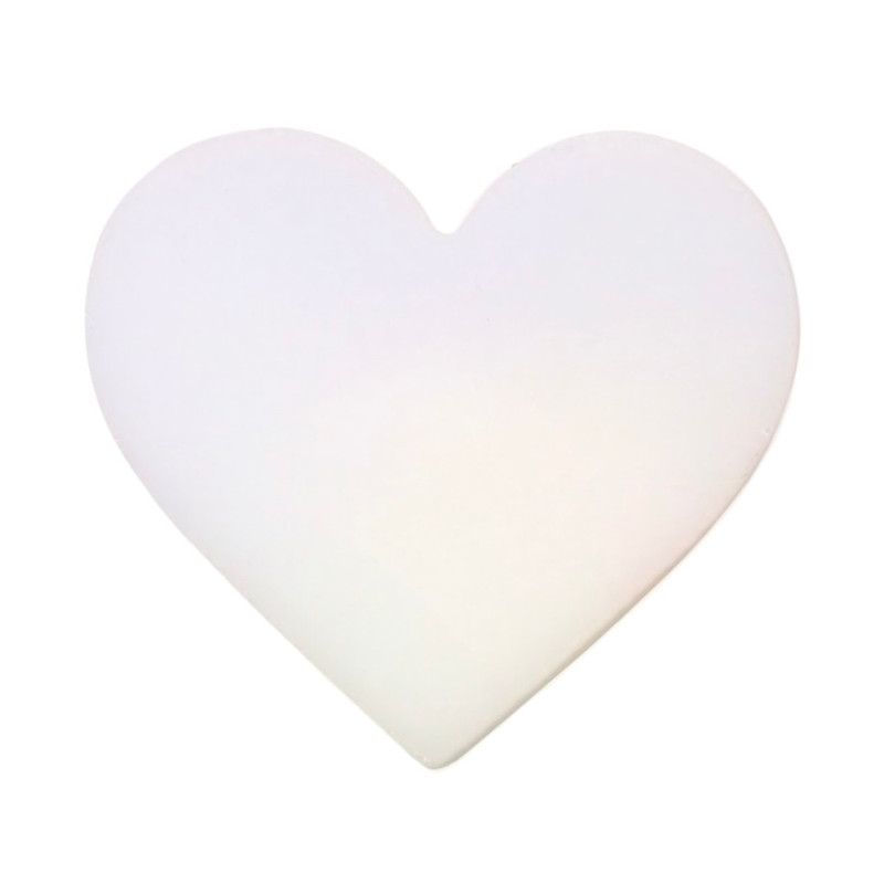 COE90 Fusible Precut Glass Heart - White IR