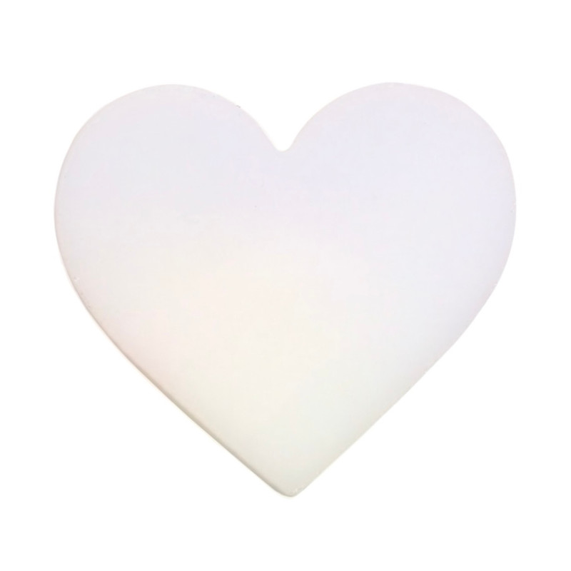 COE96 Fusible Precut Glass Heart - White IR