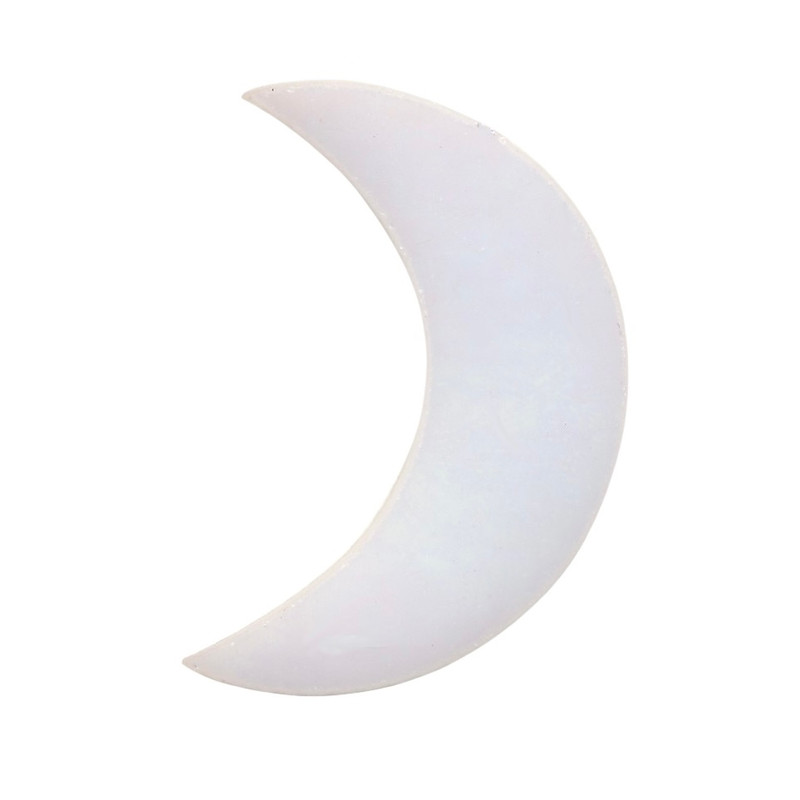 COE 90 Fusible Precut Glass Moon - White Iridized