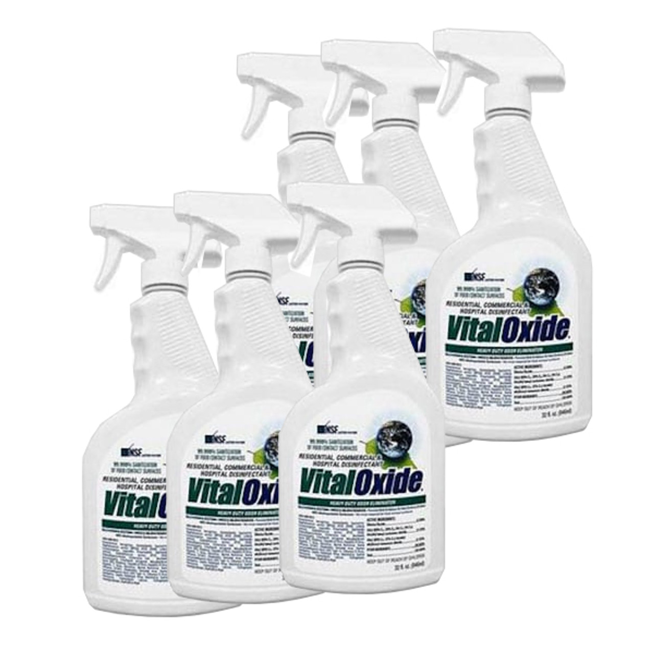 Vital Oxide 1 Quart Spray Bottle - 6 Pack - Use Against COVID