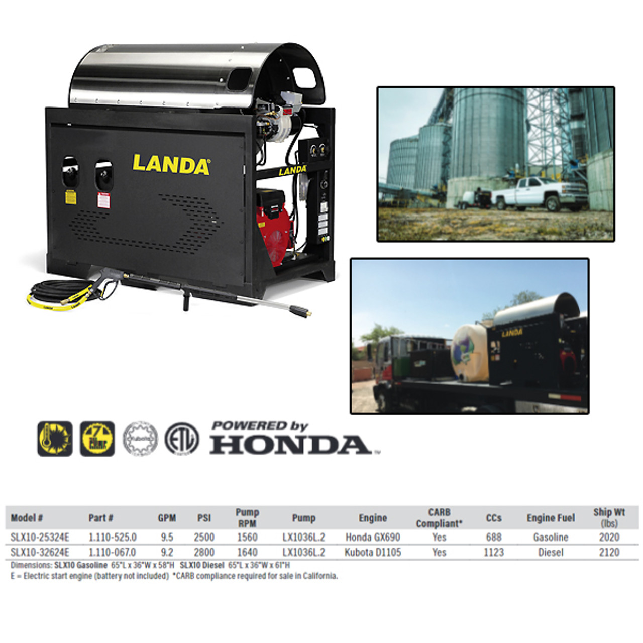 Landa - SLX Series Hot Water Oil Fired Pressure Washer