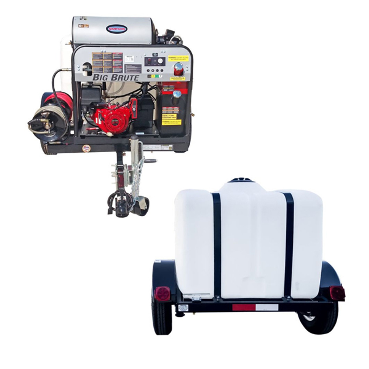 Simpson Hot Water Professional Gas Pressure Washer Trailer 4000 PSI - 95005