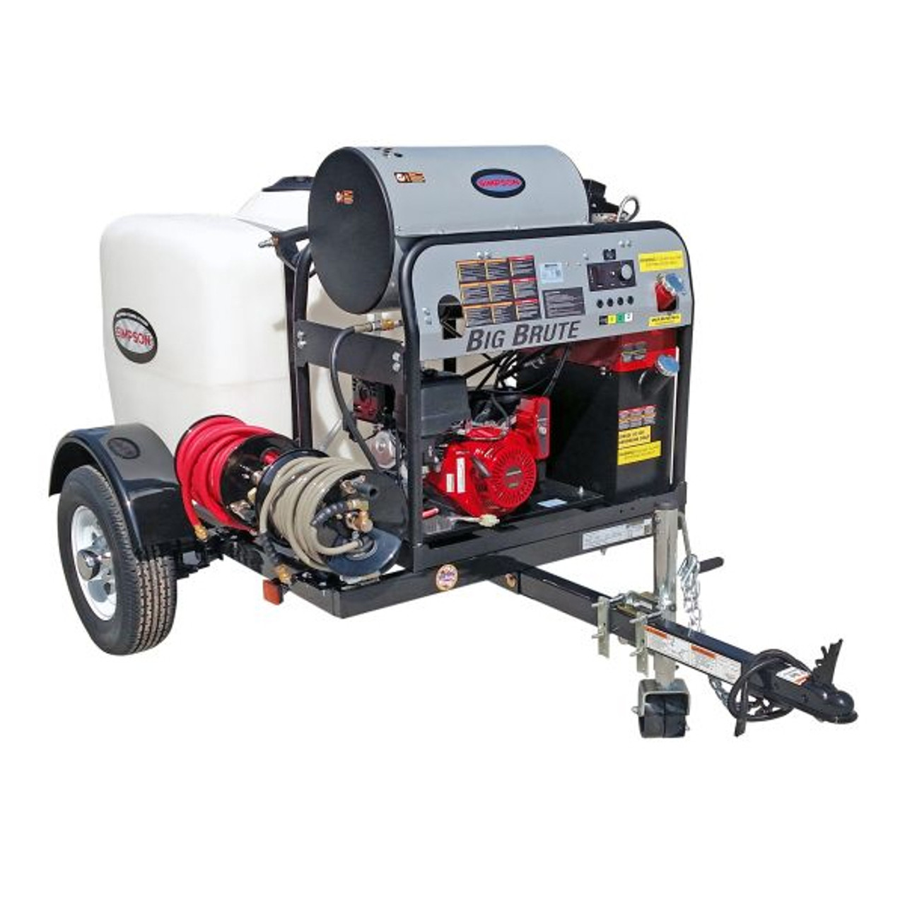 Simpson -  95005 4000PSI 4GPM Hot Water Trailer Pressure Washer w/ Honda Engine