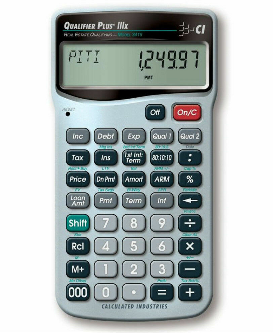 Calculated Qualifier Plus IIIx Financial Calculator 3415