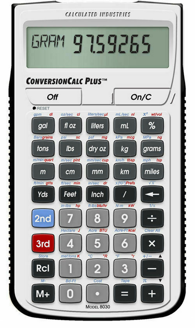 Calculated Ind. ConversionCalc Plus Calculator 8030