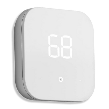 Amazon Smart Thermostat set to 68 degrees with white background Amazon Smart Thermostat set to 68 degrees with white background