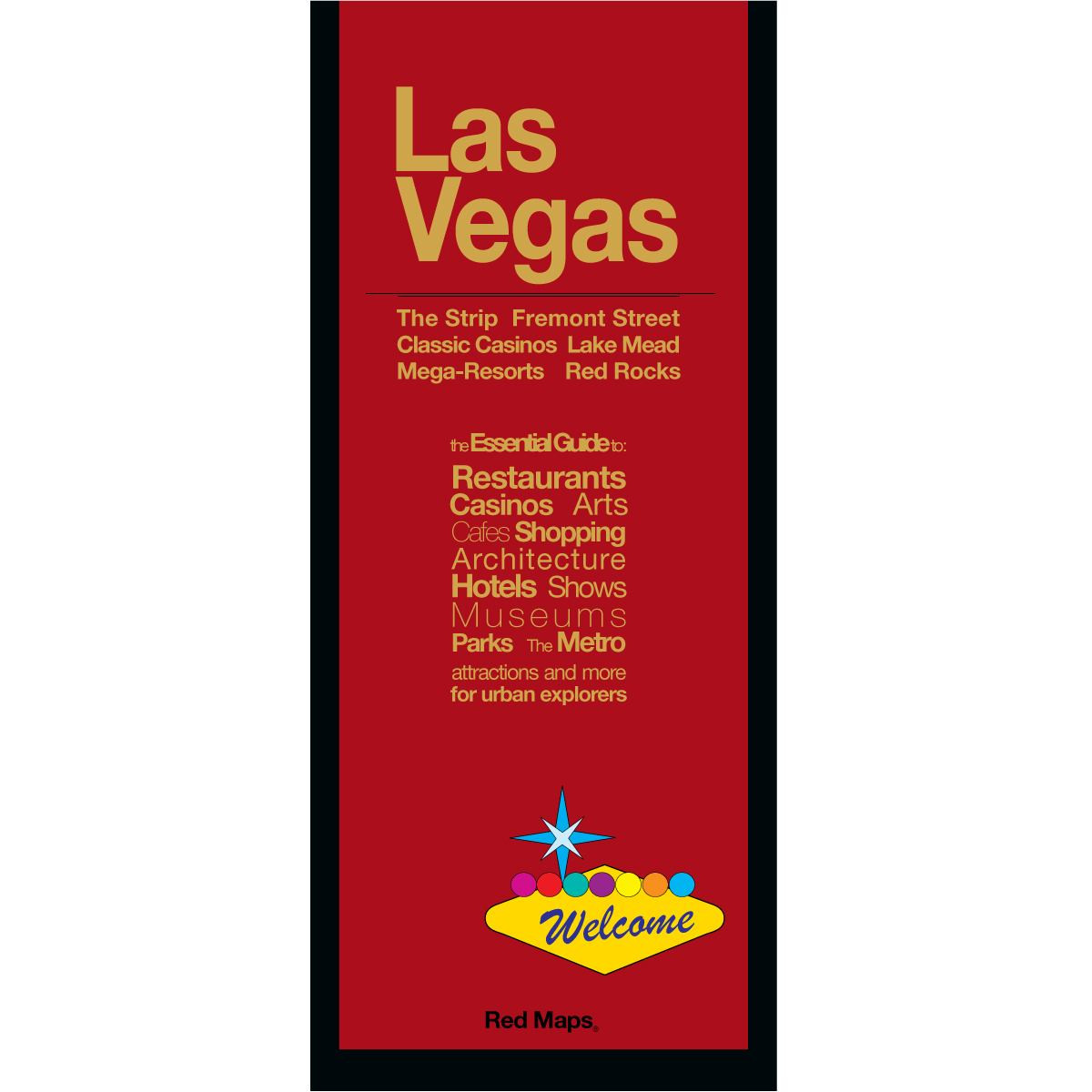 Red Map Las Vegas City Travel Guide - Labyrinth Books