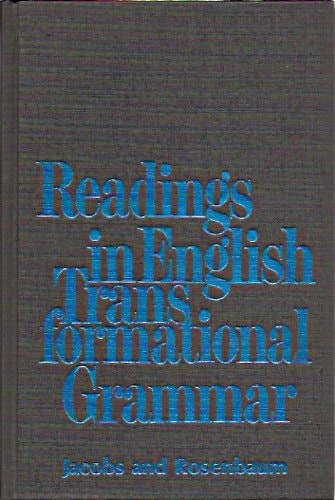 Readings in English Transformational Grammar - Labyrinth Books