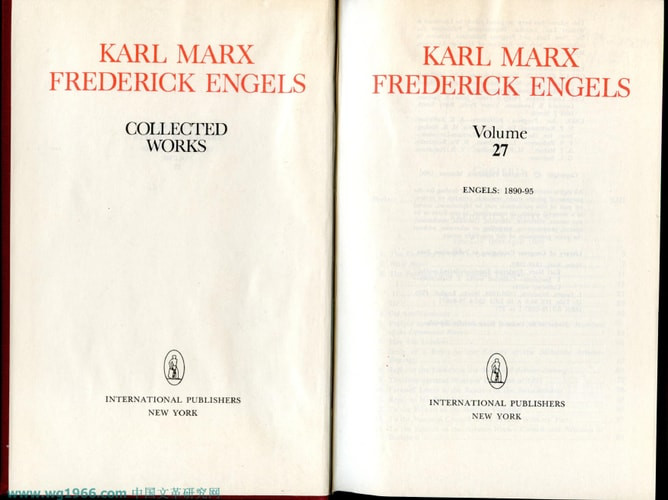 Collected Works of Karl Marx and Friedrich Engels, 1890-95