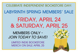 Spring Members' Sale & Independent Bookstore Day