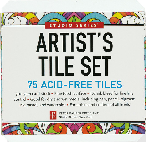 Studio Series Artist's Tile Set: White 75 Acid-Free White Tiles