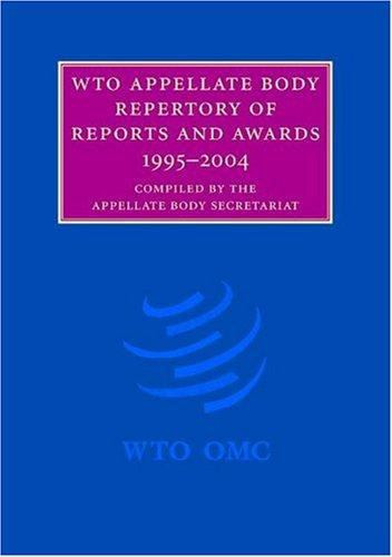 WTO Appellate Body Repertory of Reports and Awards