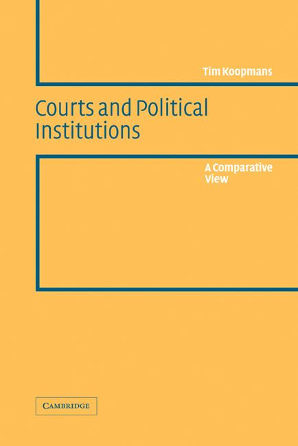 Courts and Political Institutions | | 9780521826624