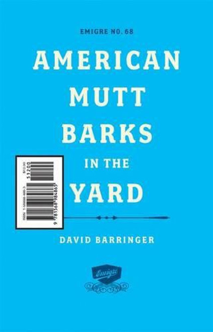 American Mutt Barks in the Yard