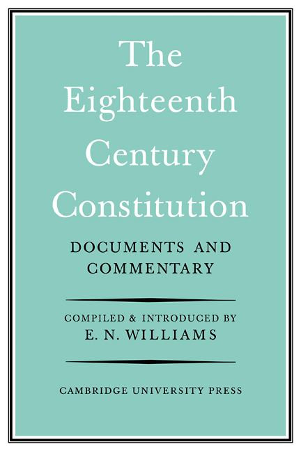 Eighteenth Century Constitution, 1688-1815