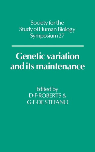 Genetic Variation and Its Maintenance | | 9780521332576