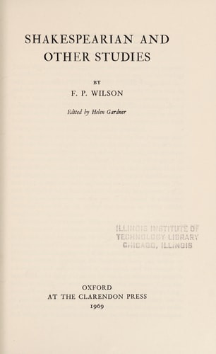 Shakespearian and other studies,