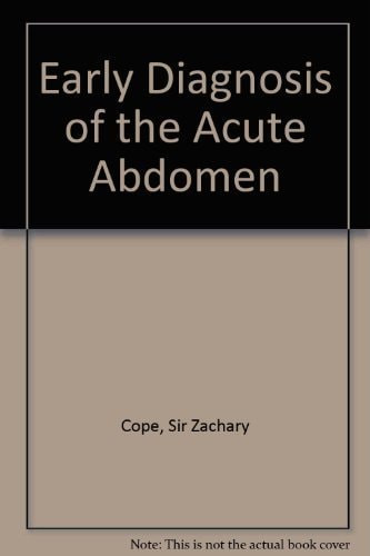 Cope's Early Diagnosis of the Acute Abdomen | | 9780195042894